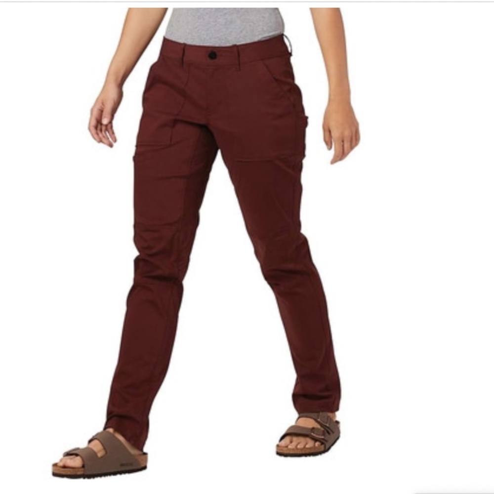 Mountain Hardwear Women's AP Maroon Burgundy Hiking Outdoor Pants Size 4 NWT